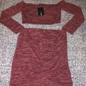 Fashion Nova Owen Off Shoulder Skirt Set